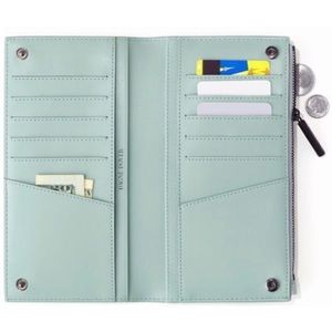 Dagne Dover Slim Wallet in Sea Foam